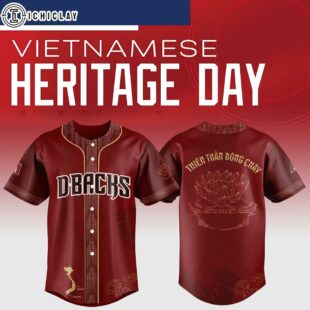 Arizona Diamondbacks MLB x Vietnamese Heritage Night Baseball Jersey Shirt