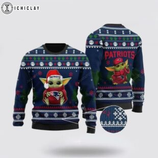 Baby Yoda New England Patriots Ugly Christmas Sweater