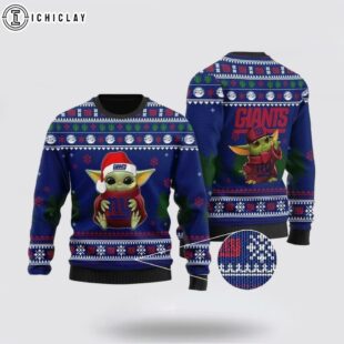 Baby Yoda New York Giants Ugly Christmas Sweater