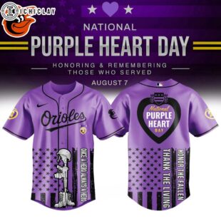 Baltimore Orioles MLB X Purple Heart Day Baseball Jersey Shirt
