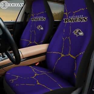 Baltimore Ravens Crack Pattern Car Seat Cover