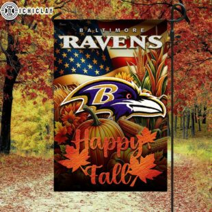 Baltimore Ravens NFL Happy Fall House And Garden Flag Decor
