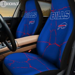 Buffalo Bills Crack Pattern Car Seat Cover