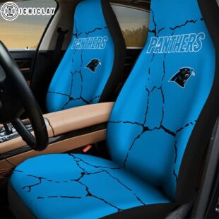 Carolina Panthers Crack Pattern Car Seat Cover