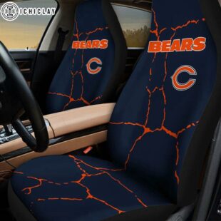 Chicago Bears Crack Pattern Car Seat Cover