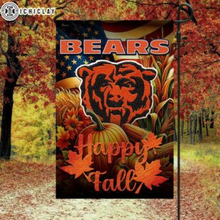 Chicago Bears NFL Happy Fall House And Garden Flag Decor