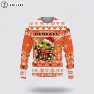 Cincinnati Bengals Baby Yoda Star Wars Ugly Christmas Sweater