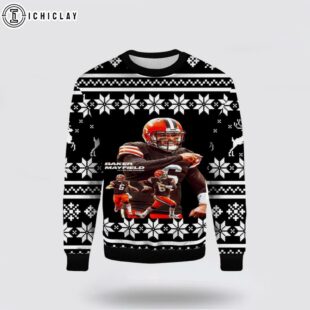 Cleveland Browns Baker Mayfield Ugly Christmas Sweater