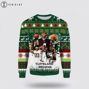 Cleveland Browns Football Team Roster Ugly Christmas Sweater