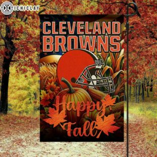 Cleveland Browns NFL Happy Fall House And Garden Flag Decor