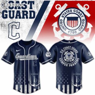 Cleveland Guardians MLB x US Coast Guard Baseball Jersey Shirt