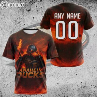Custom Name Number NHL Anaheim Ducks Special All Over Print T-Shirt