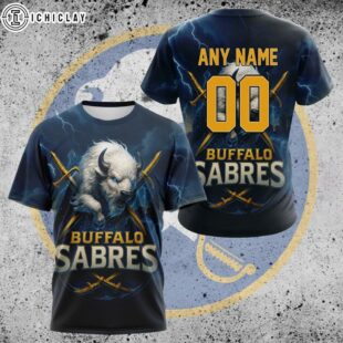 Custom Name Number NHL Buffalo Sabres Special All Over Print T-Shirt
