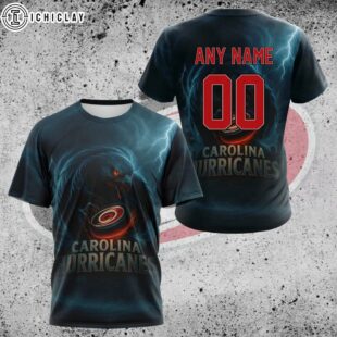 Custom Name Number NHL Carolina Hurricanes Special All Over Print T-Shirt