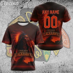 Custom Name Number NHL Chicago Blackhawks Special All Over Print T-Shirt