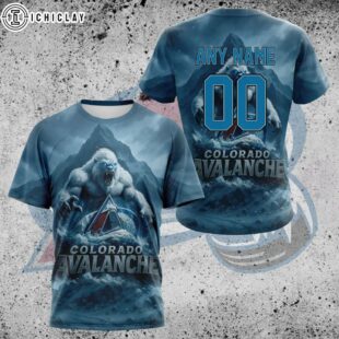 Custom Name Number NHL Colorado Avalanche Special All Over Print T-Shirt