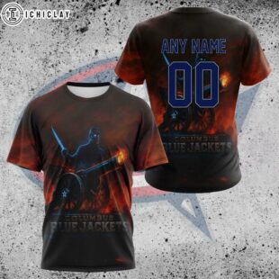Custom Name Number NHL Columbus Blue Jackets Special All Over Print T-Shirt