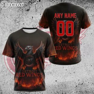 Custom Name Number NHL Detroit Red Wings Special All Over Print T-Shirt