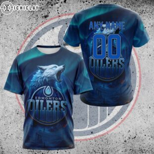 Custom Name Number NHL Edmonton Oilers Special All Over Print T-Shirt