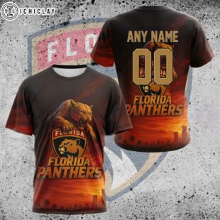 Custom Name Number NHL Florida Panthers Special All Over Print T-Shirt