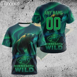 Custom Name Number NHL Minnesota Wild Special All Over Print T-Shirt