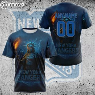 Custom Name Number NHL New York Rangers Special All Over Print T-Shirt