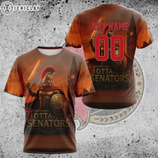 Custom Name Number NHL Ottawa Senators Special All Over Print T-Shirt