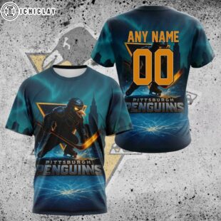 Custom Name Number NHL Pittsburgh Penguins Special All Over Print T-Shirt