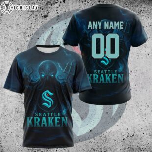 Custom Name Number NHL Seattle Kraken Special All Over Print T-Shirt