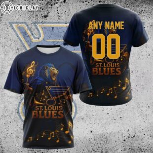 Custom Name Number NHL St. Louis Blues Special All Over Print T-Shirt