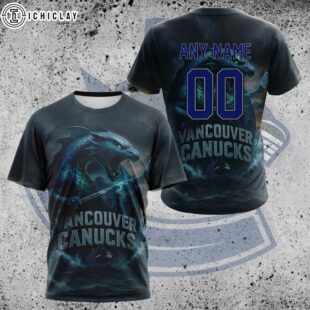 Custom Name Number NHL Vancouver Canucks Special All Over Print T-Shirt