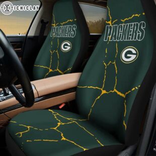 Green Bay Packers Crack Pattern Car Seat Cover