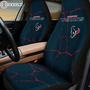 Houston Texans Crack Pattern Car Seat Cover