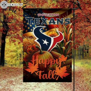 Houston Texans NFL Happy Fall House And Garden Flag Decor