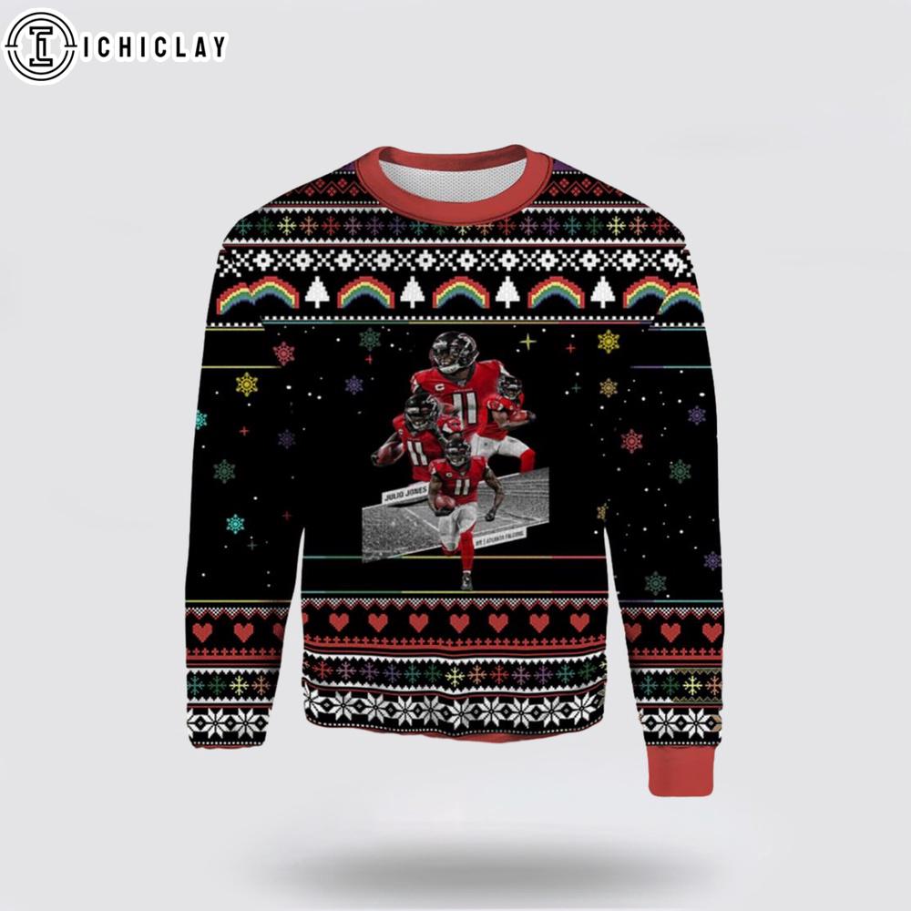 Julio Jones Atlanta Falcons Ugly Christmas Sweater Julio Jones Atlanta Falcons Ugly Christmas Sweater