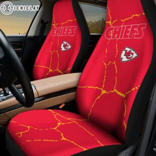 Kansas City Chiefs Crack Pattern Car Seat Cover