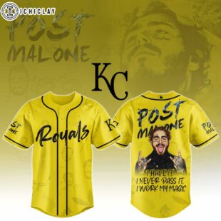 Kansas City Royals MLB x Post Malone Tour Baseball Jersey For Fans