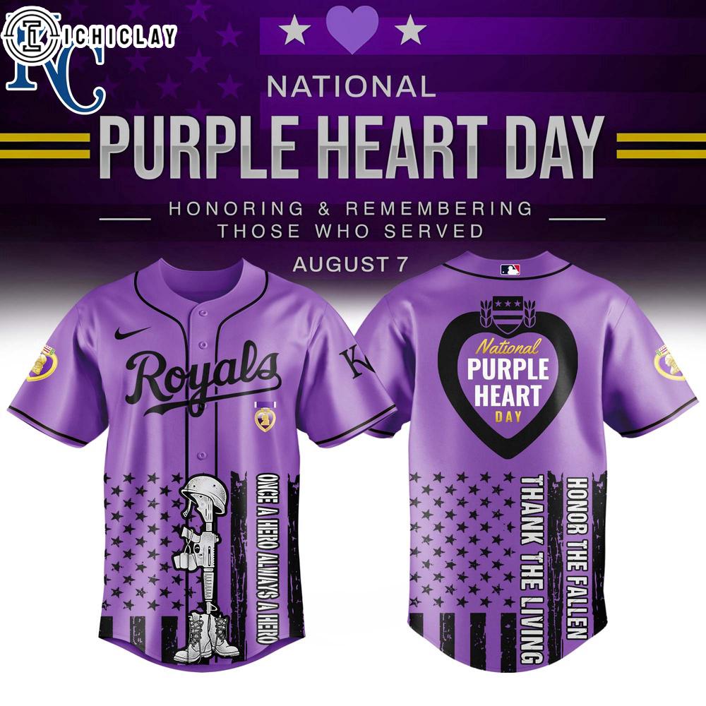 Kansas City Royals MLB X Purple Heart Day Baseball Jersey Shirt Kansas City Royals MLB X Purple Heart Day Baseball Jersey Shirt