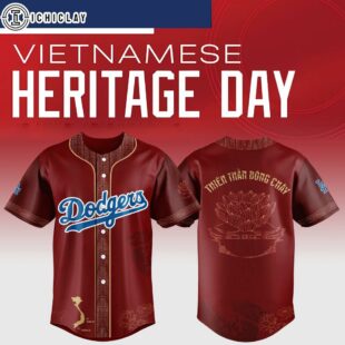 Los Angeles Dodgers MLB x Vietnamese Heritage Night Baseball Jersey Shirt