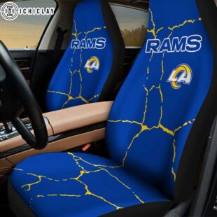 Los Angeles Rams Crack Pattern Car Seat Cover