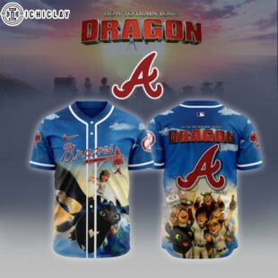 MLB Atlanta Braves X How To Train Your Dragon Baseball Jersey