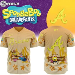 MLB Atlanta Braves X SpongeBob SquarePants Special Baseball Jersey