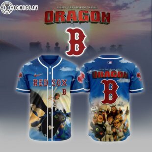 MLB Boston Red Sox X How To Train Your Dragon Baseball Jersey
