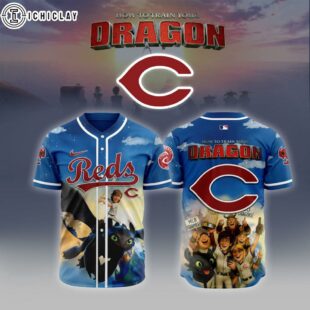 MLB Cincinnati Reds X How To Train Your Dragon Baseball Jersey