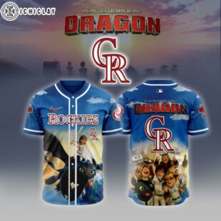 MLB Colorado Rockies X How To Train Your Dragon Baseball Jersey