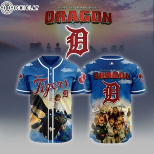 MLB Detroit Tigers X How To Train Your Dragon Baseball Jersey