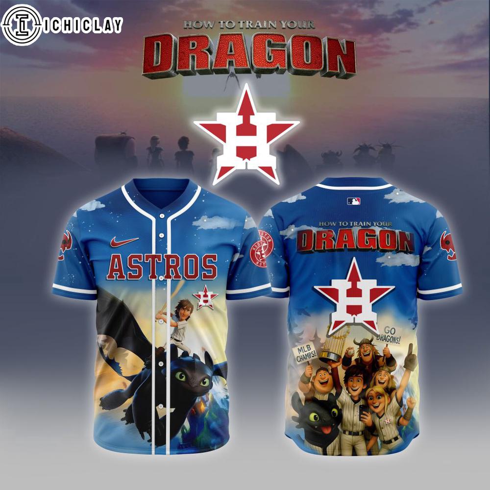 MLB Houston Astros X How To Train Your Dragon Baseball Jersey MLB Houston Astros X How To Train Your Dragon Baseball Jersey