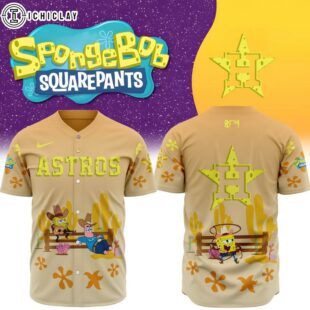 MLB Houston Astros X SpongeBob SquarePants Special Baseball Jersey