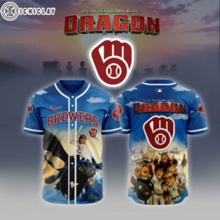 MLB Milwaukee Brewers X How To Train Your Dragon Baseball Jersey