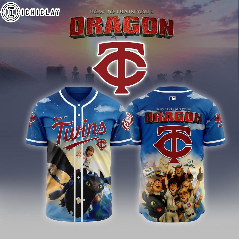 MLB Minnesota Twins X How To Train Your Dragon Baseball Jersey MLB Minnesota Twins X How To Train Your Dragon Baseball Jersey